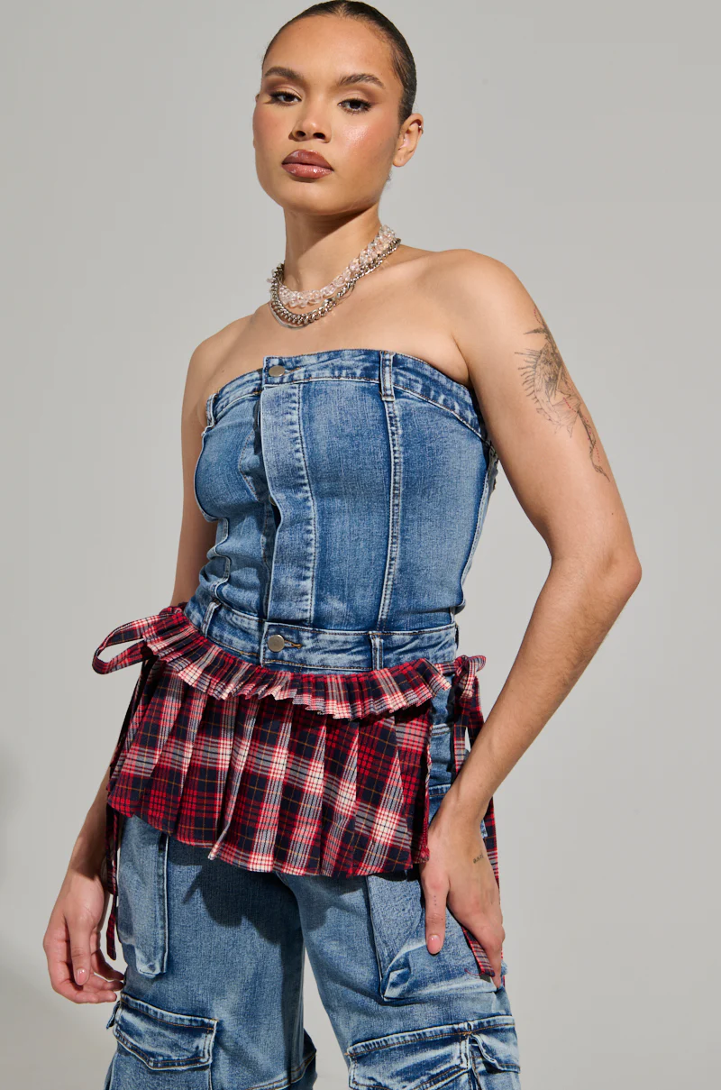WHEN IN LONDON TIE SIDE BELT SKIRT - Image 7