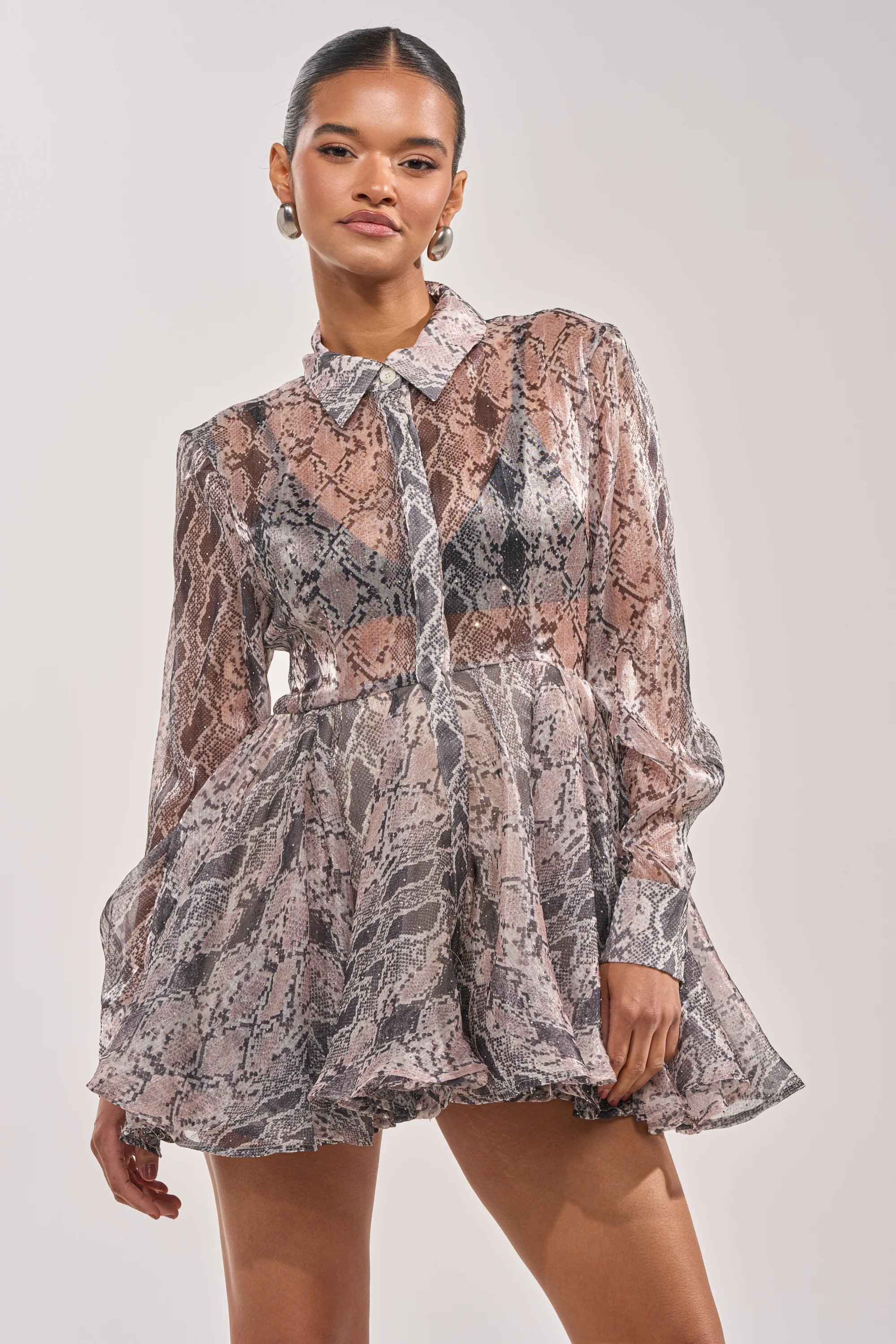 WILD RHYTHM SNAKE PRINT MINI DRESS - Image 3