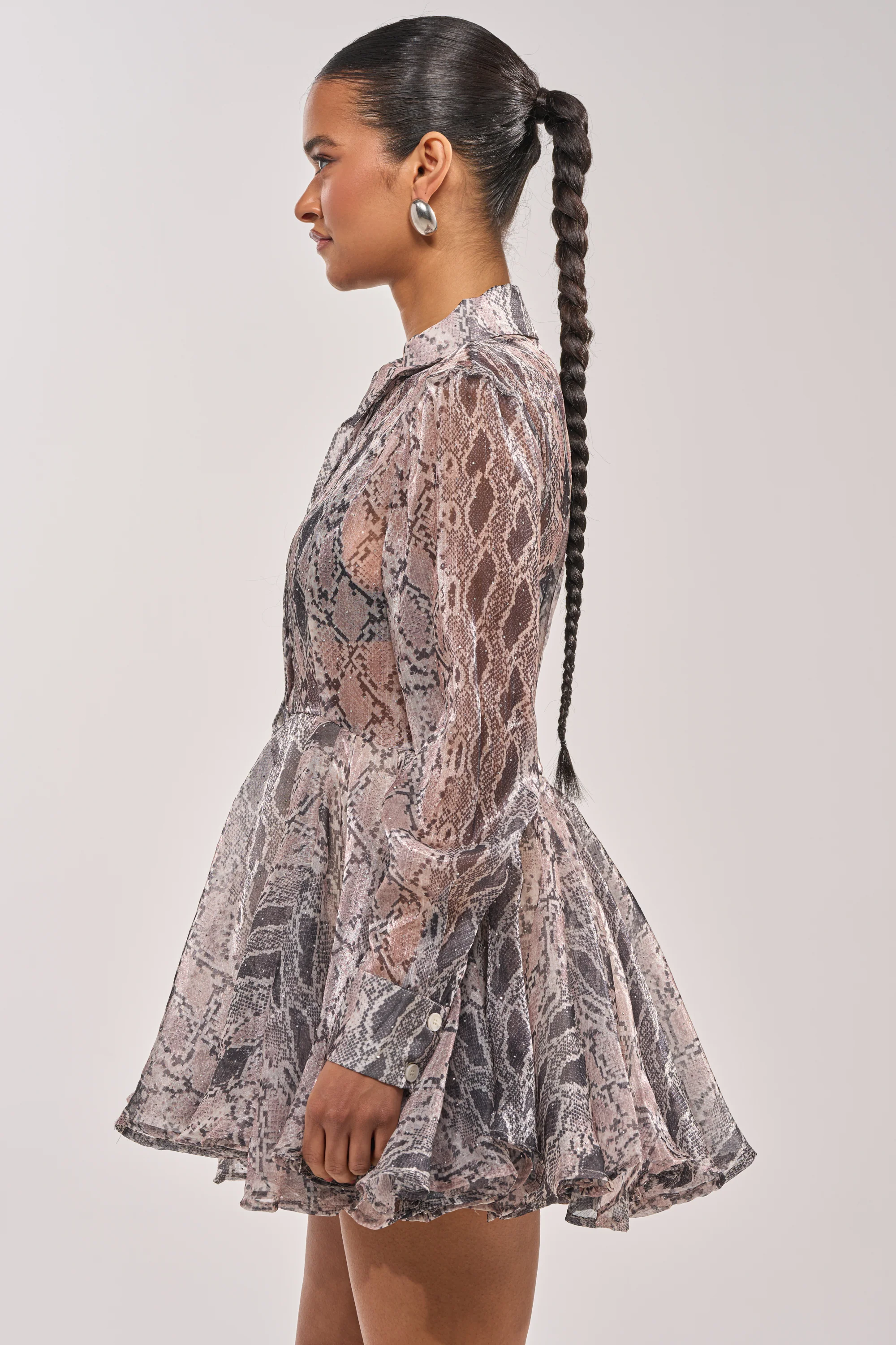 WILD RHYTHM SNAKE PRINT MINI DRESS - Image 4