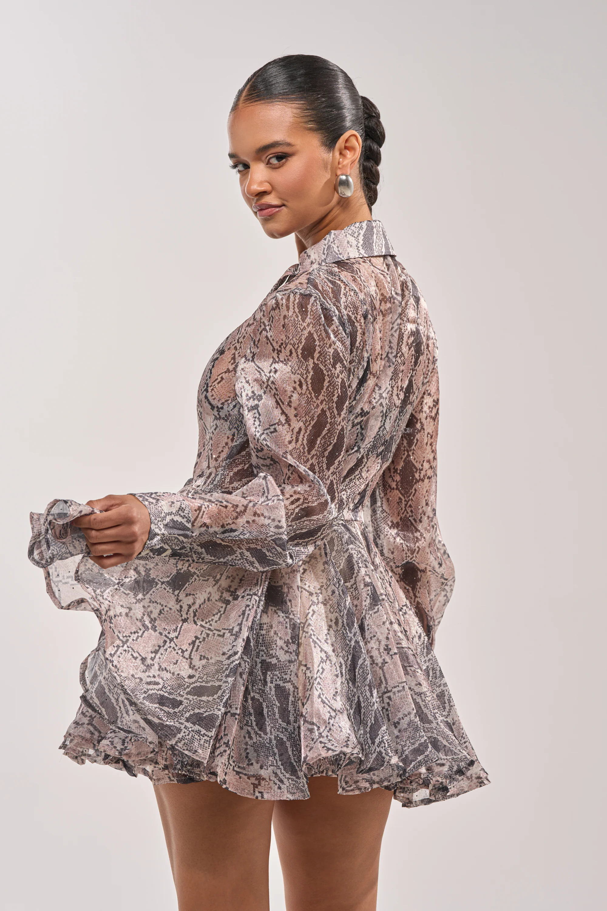 WILD RHYTHM SNAKE PRINT MINI DRESS - Image 5