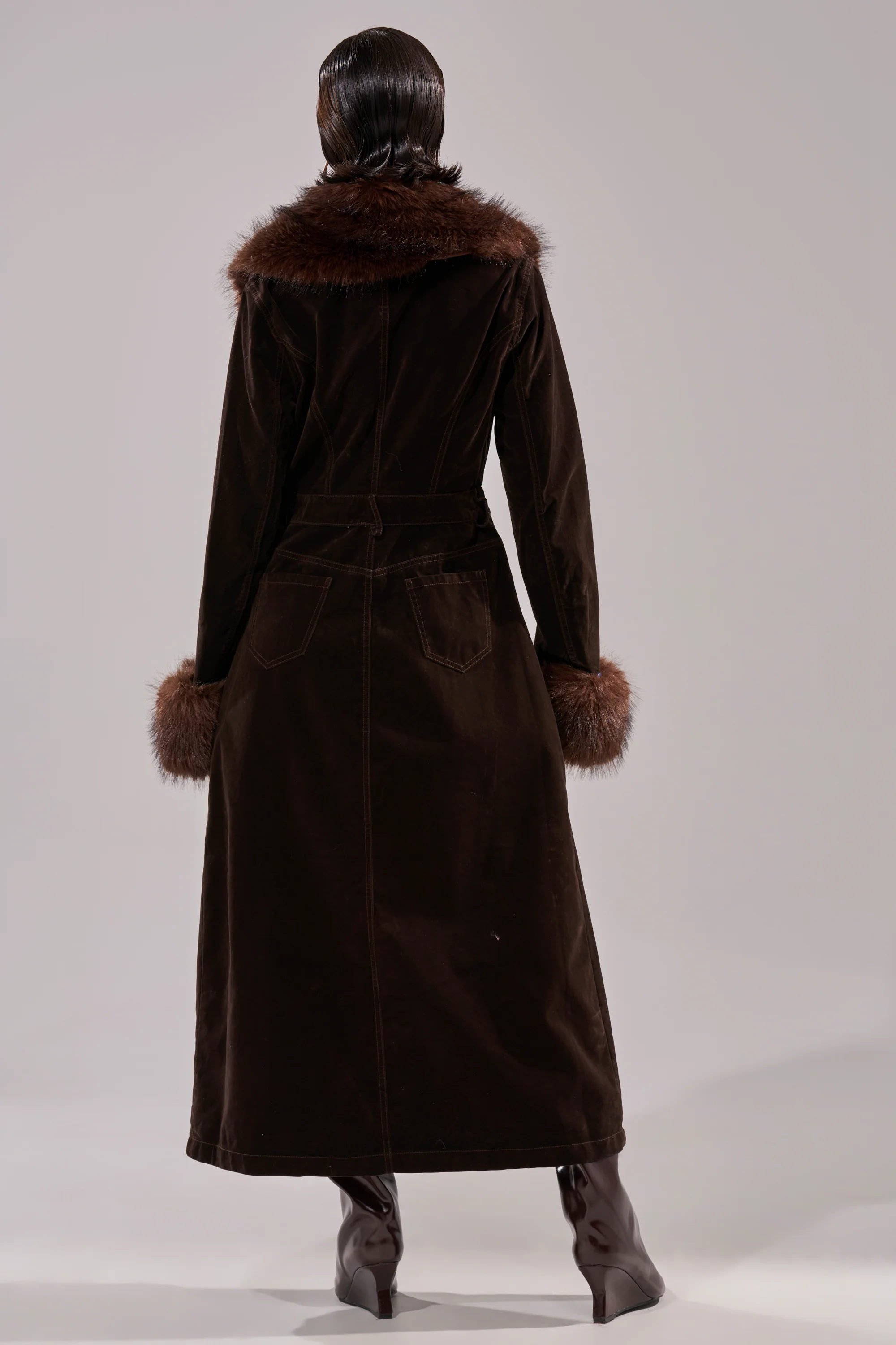 WILD SIDE VELVET DENIM TRENCH - Image 6