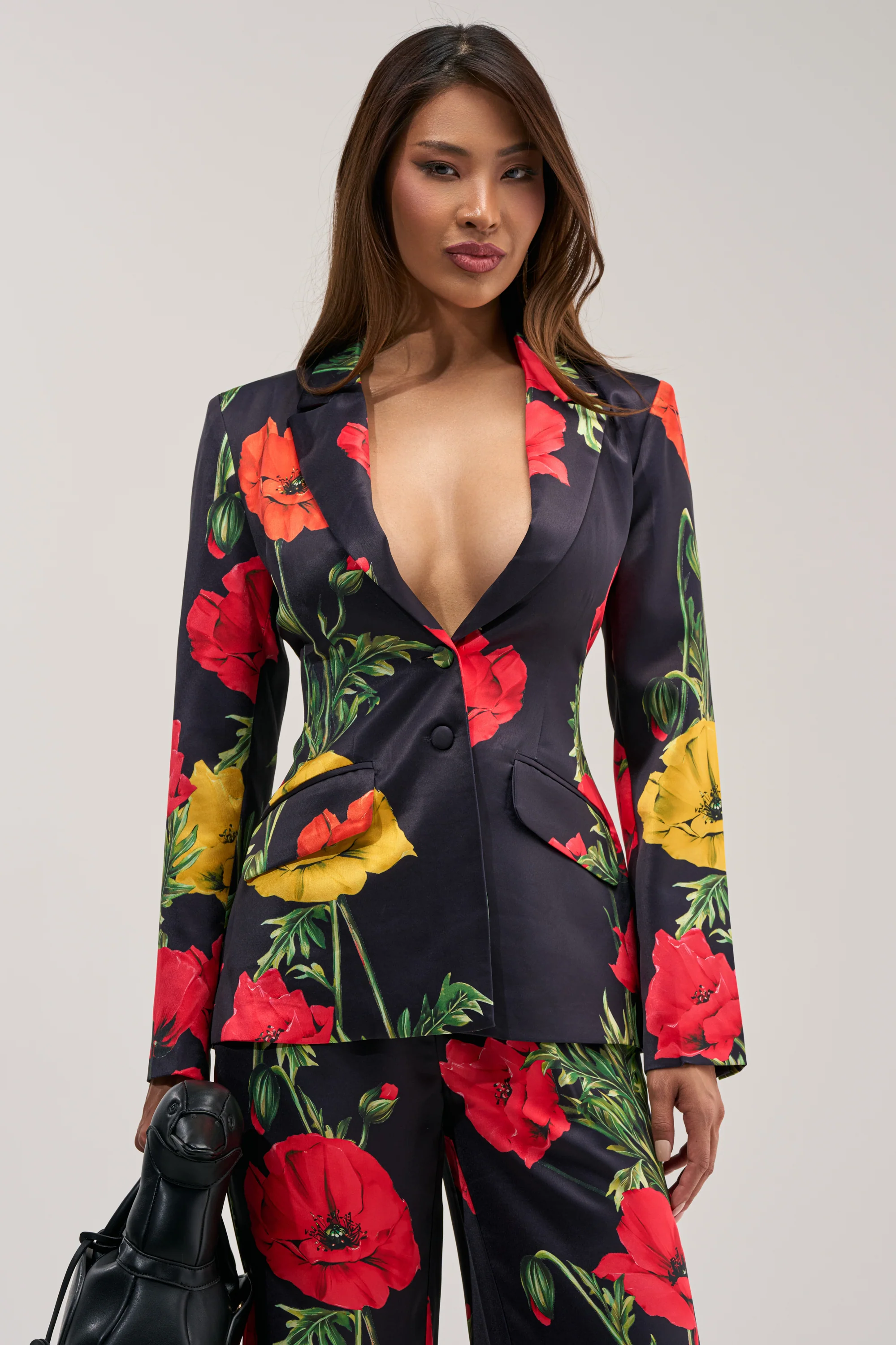 WILDFLOWER SATIN BLAZER