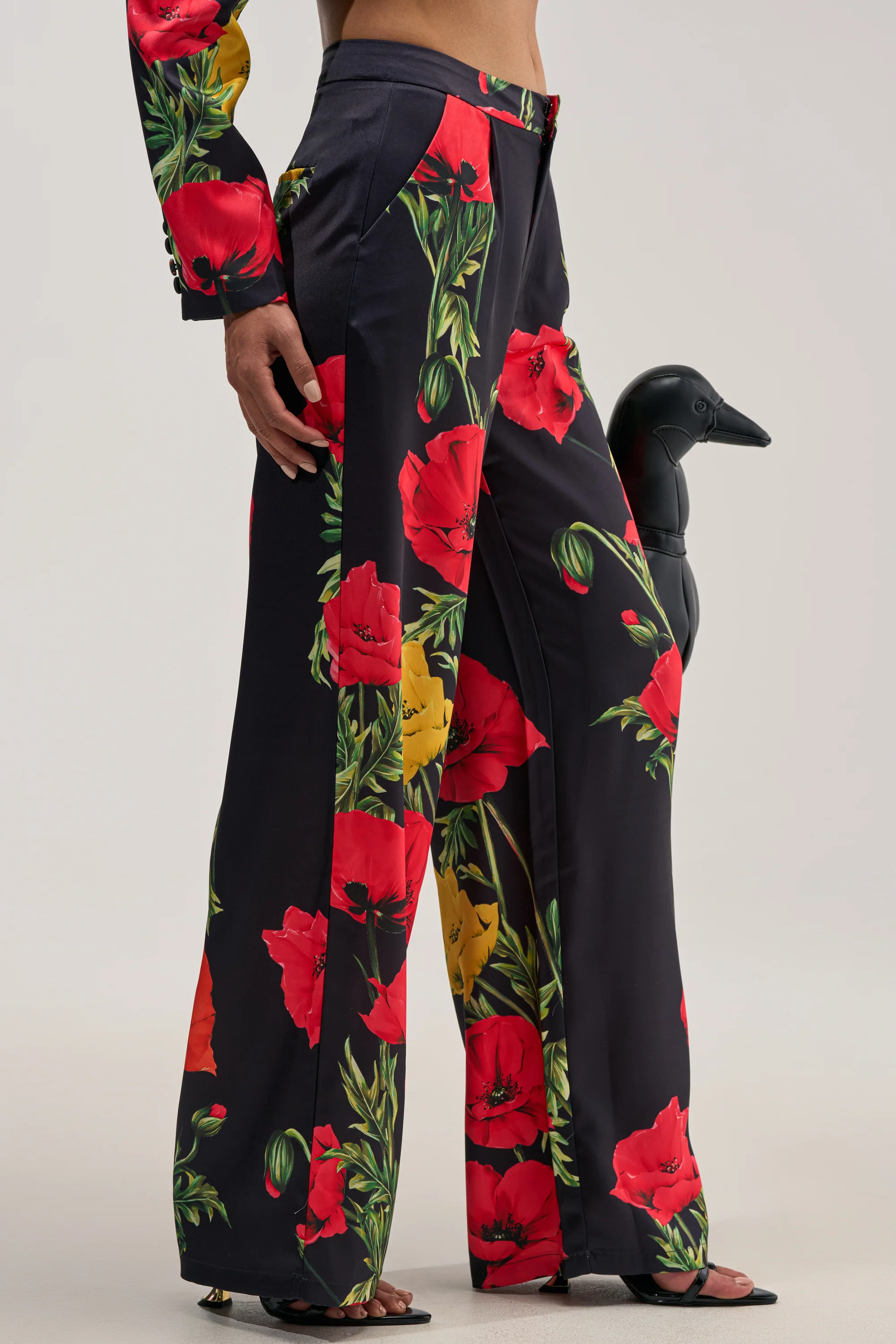 WILDFLOWER SATIN TROUSER - Image 4