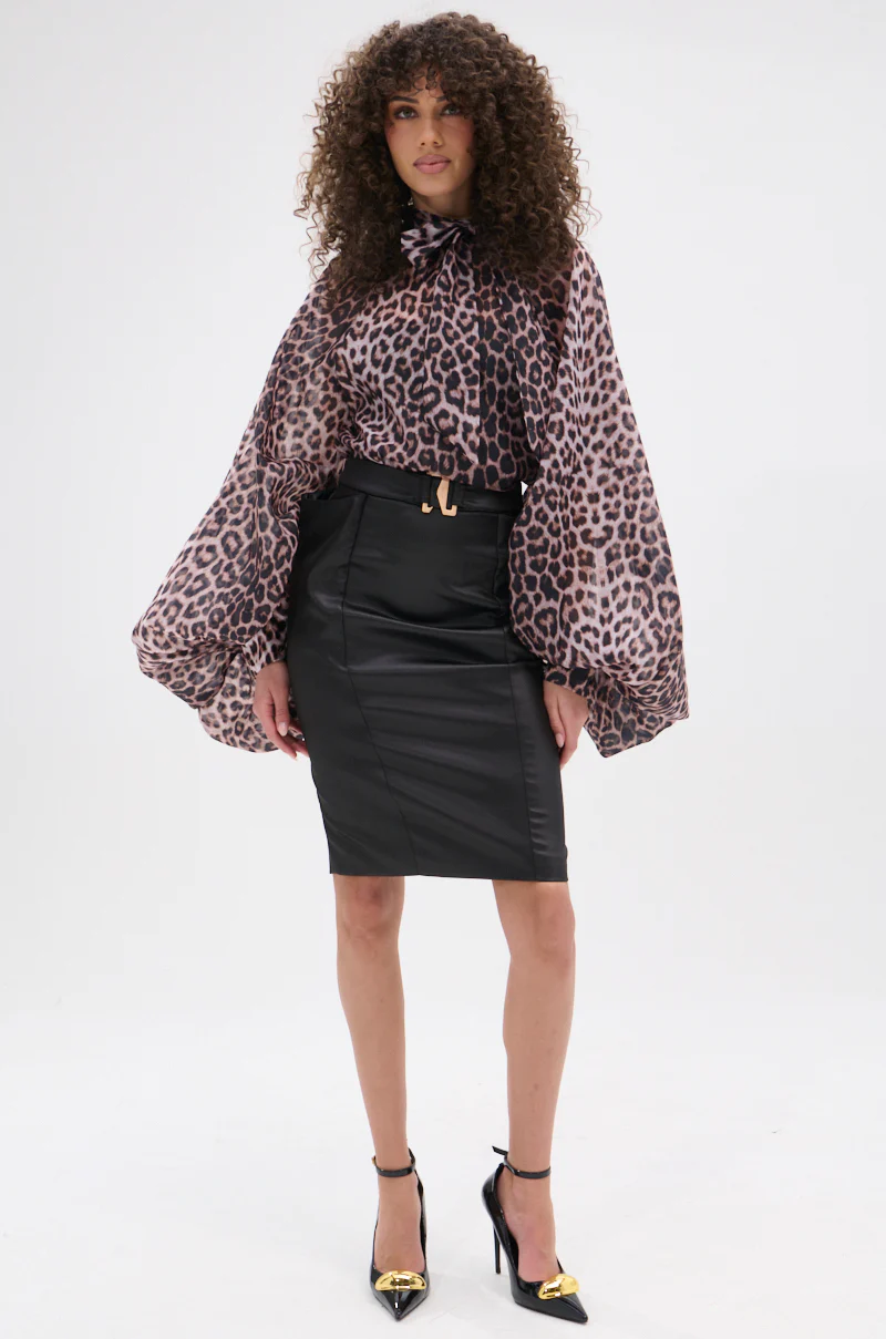 WINE AND DINE SATIN MIDI SKIRT - Image 2