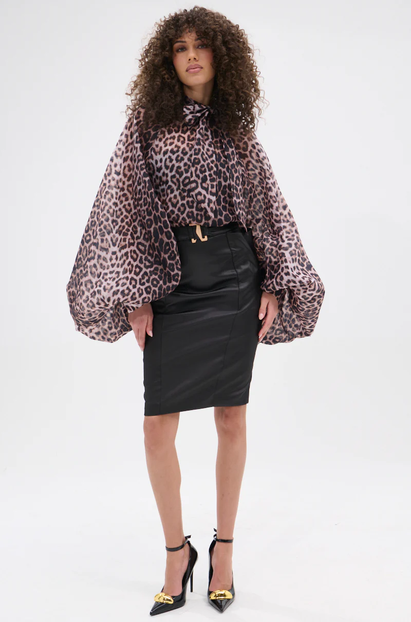 WINE AND DINE SATIN MIDI SKIRT - Image 7