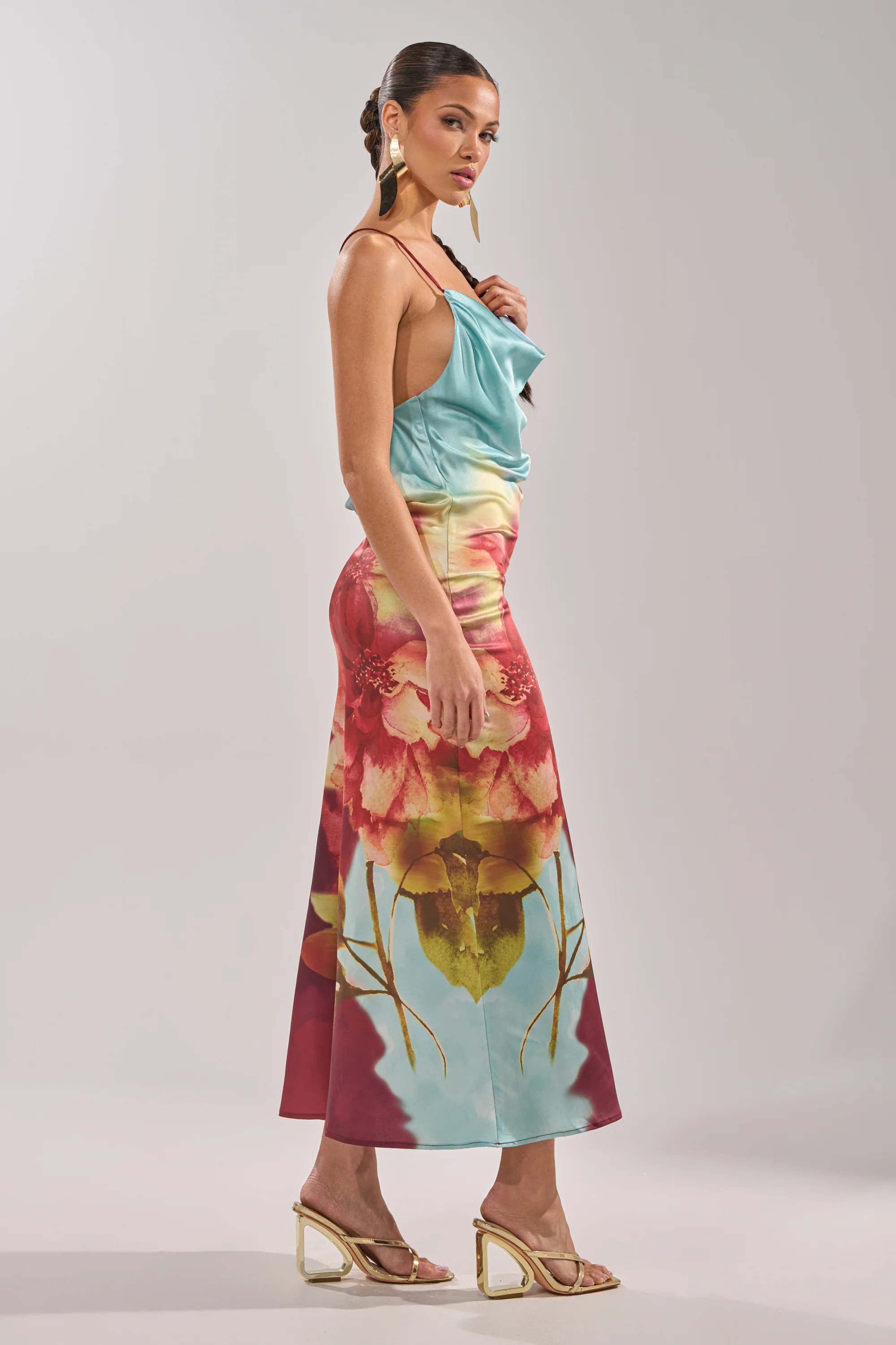 WORK OF ART SATIN MAXI DRESS - Image 10