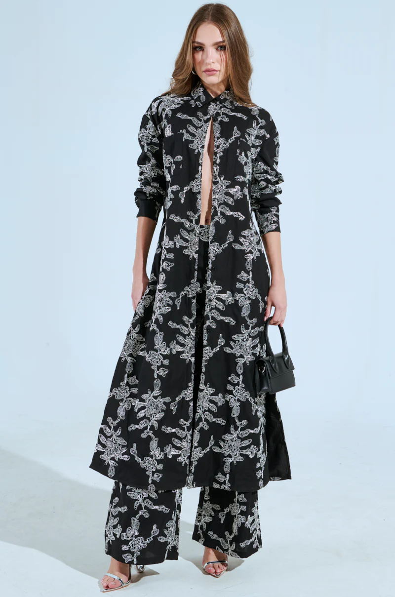 ZIGGY EMBROIDERED FLARE TROUSER - Image 6